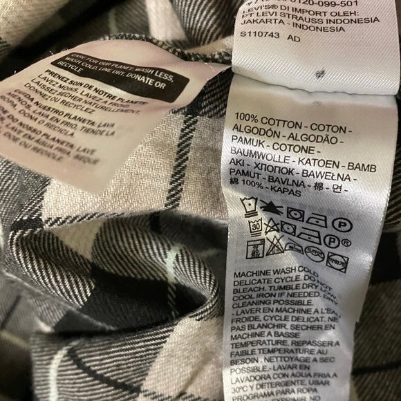 Levis Silvertab Oversized Plaid Flannel Shirt 2X - Picture 9 of 9